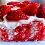 Strawberry poke cake Recipe Image
