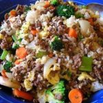 Ground Beef Fried Rice - Yields 4 servings Recipe Image