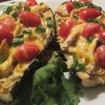 Cheesy Chicken Stuffed Eggplant Recipe Image