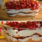 No-Bake Cherry Cheesecake Cookie Lasagna Recipe Image