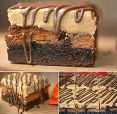 Reese’s Stuffed Brownie and Peanut Butter Frosting