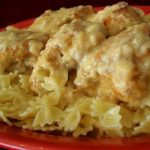 Amish Chicken (it makes its own gravy while baking) supper tonight. So simple! Recipe Image