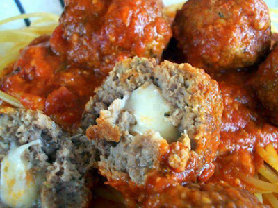 Mozzarella Stuffed Meatballs!!!