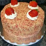 Strawberry shortcake cheesecake cake Recipe Image