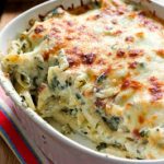 Cheesy Spinach Dip Chicken Pasta Recipe Image