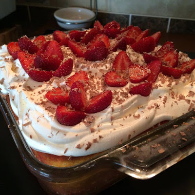 Strawberry poke cake…simple and delicious