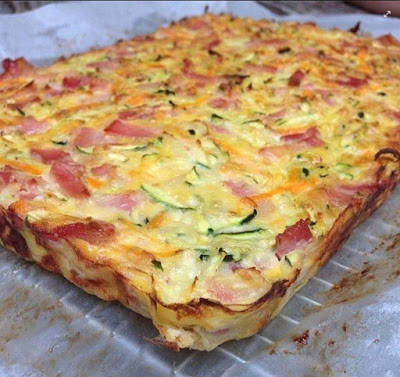 Gluten Free Easy Vegetable and Bacon Slice