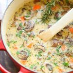 CREAMY CHICKEN AND MUSHROOM SOUP Recipe Image