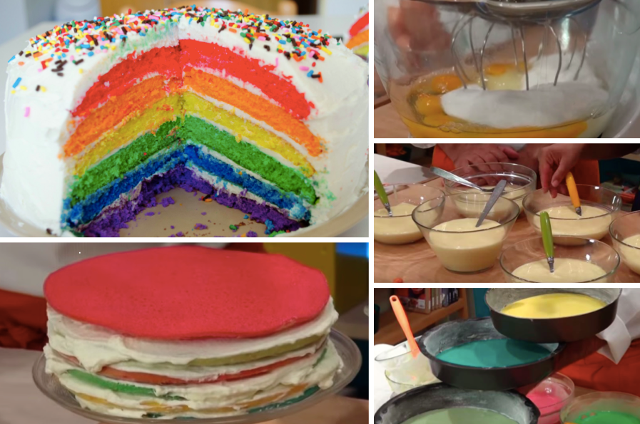 The recipe for rainbow cake as beautiful as it is delicious