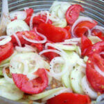 Marinated Cucumbers, Onions, and Tomatoes Recipe Image