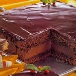 Mocha Layer Cake with Chocolate-Rum Cream Filling Recipe Image