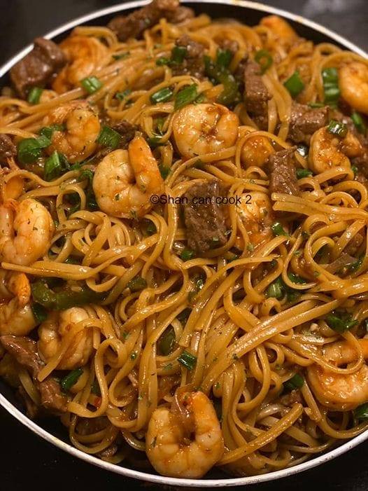 Teriyaki Shrimp and Noodle Stir-Fry