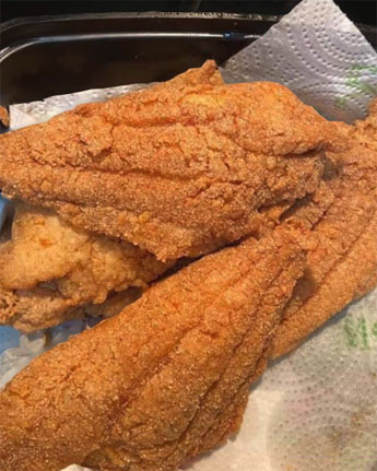 Southern oven fried catfish with tarter