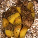GARLIC STEAK AND POTATO FOIL PACKS Recipe Image