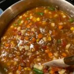 HEARTY HAMBURGER VEGETABLE SOUP Recipe Image