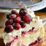 Christmas cheesecake (cranberry jam white chocolate mousse cheesecake) Recipe Image