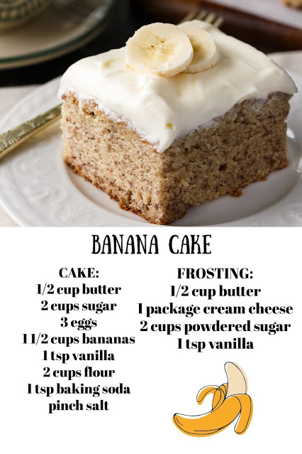 Banana Cake with Cream Cheese Frosting