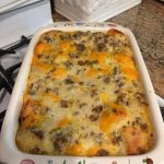 BISCUITS AND GRAVY WITH SAUSAGE AND EGG BREAKFAST CASSEROLE Recipe Image