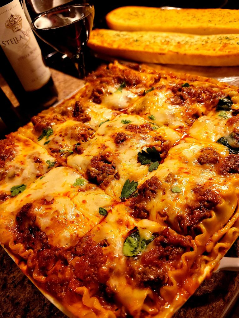 Homemade Four Cheese Lasagna With Italian Sausage And Beef Recipe Image