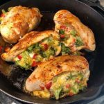 Cheesy Broccoli Stuffed Chicken Breasts Recipe Image