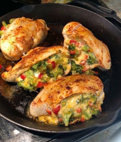 Cheesy Broccoli Stuffed Chicken Breasts