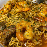 Spicy Shrimp and Steak Ramen Recipe Image
