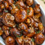 Balsamic Soy Roasted Garlic Mushrooms Recipe Image
