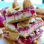 Golden Oreo Strawberry Cheesecake Bars Recipe Image