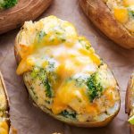 Broccoli and Cheddar Twice-Baked Potatoes Recipe Image