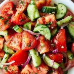 ITALIAN CUCUMBER AND TOMATO SALAD Recipe Image