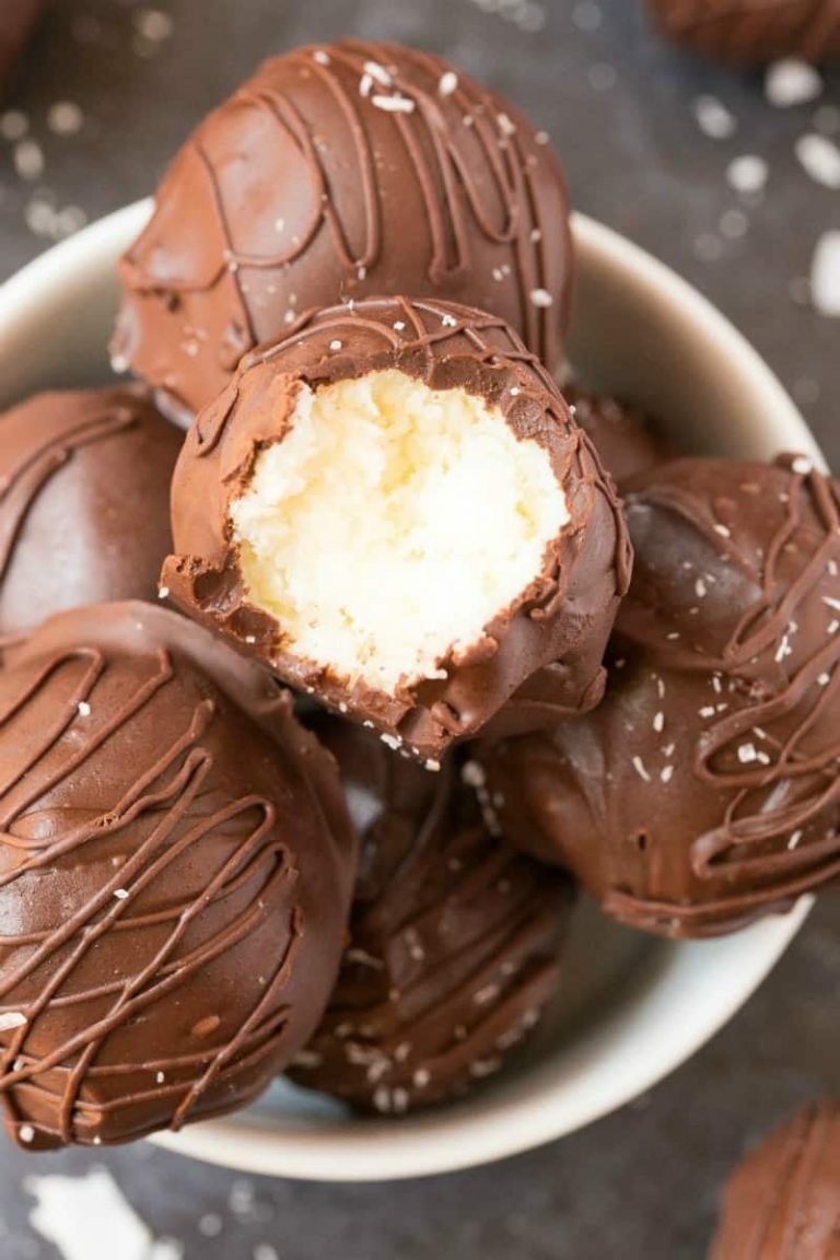 4 Ingredient Chocolate Coconut Balls Recipe Image