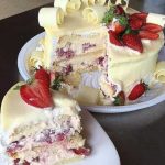Strawberry Milk Cake Recipe Image