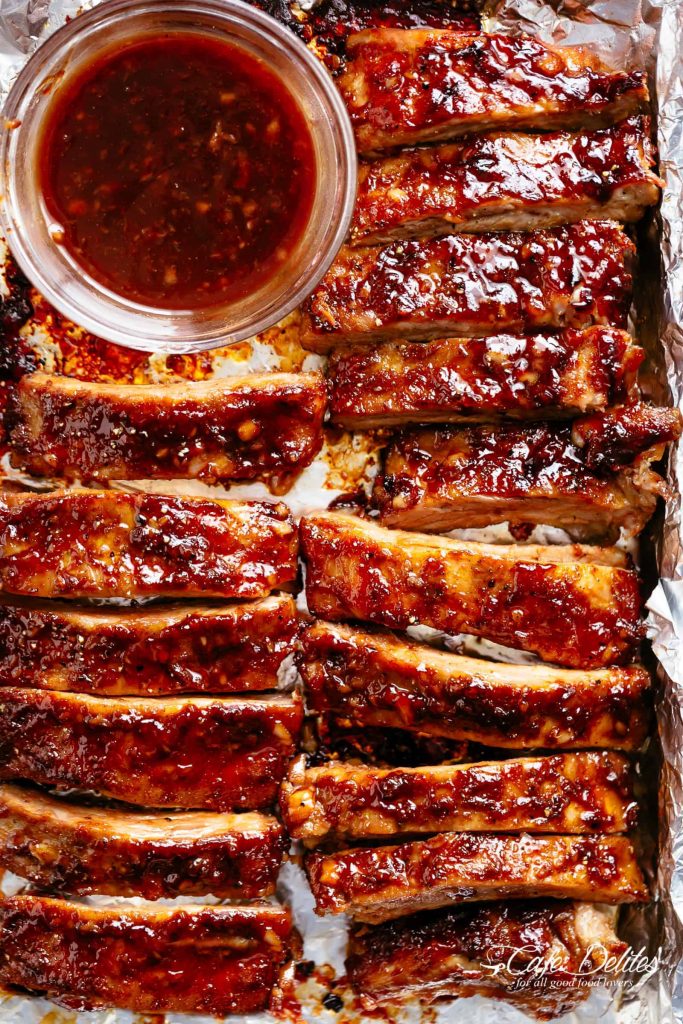 sticky oven barbecue ribs Recipe Image