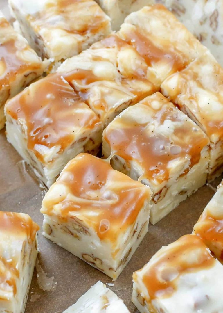 White Chocolate Caramel Fudge Recipe Image