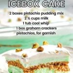 No-bake pistachio pudding cake with graham cracker layers