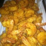 Crispy Southern fried shrimp with cornmeal coating