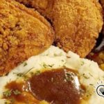 Crispy oven-baked fried chicken breasts