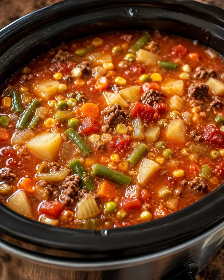 Slow Cooker Vegetable Beef Soup