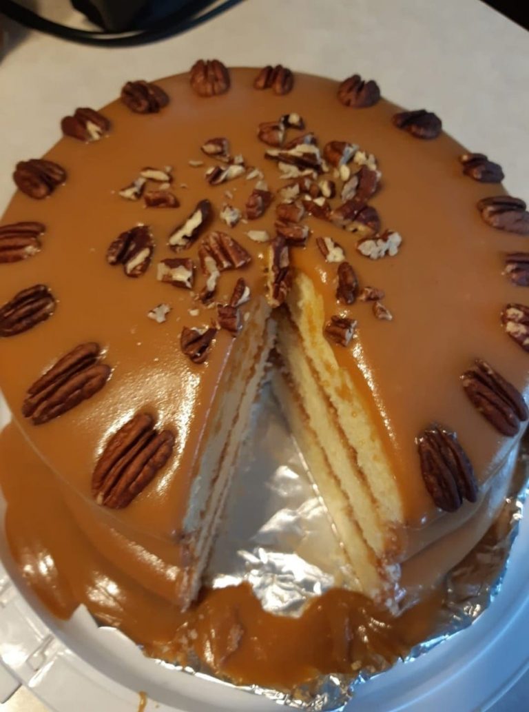 Classic Southern caramel layer cake with cooked frosting